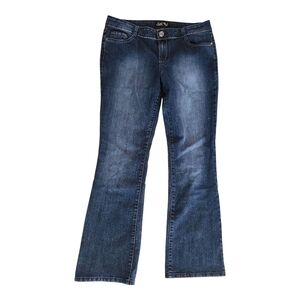 L.E.I. Ashley Louise Bootcut Jeans Size 13 Stretch Denim Medium Wash